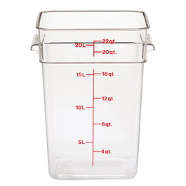 CAMBRO Recipiente cuadrado 20,8 L Transparente