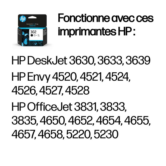 HP Cartucho de Tinta Original 302 Negro
