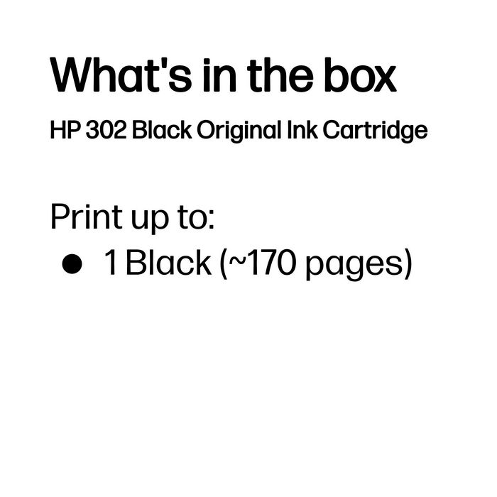 HP Cartucho de Tinta Original 302 Negro