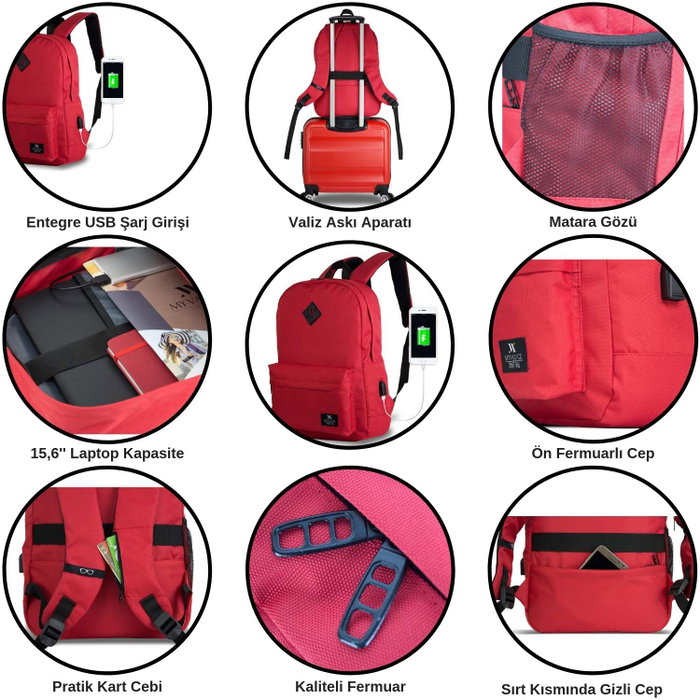 Zoozie Bags 8671 Bolsa para portátil resistente al agua con puerto USB, hasta 15.6 pulgadas