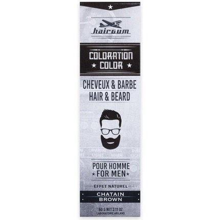 Hairgum Coloration Tinte para Barba y Cabello 4-Castaño 60 g Hairgum Coloration Tinte para Barba y Cabello 4-Castaño 60 g