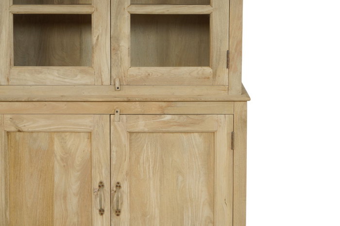 DKD Home Decor Vitrina India 1c24 Natural Mango Cristal 43 x 230 x 122 cm