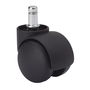 Ruedas Alex Rueda giratoria espiga y eje liso negra 50 kg 11x12 cm Ø5 cm