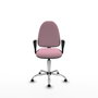 PIQUERAS Y CRESPO Silla de oficina Aýna Rosa con brazos fijos