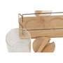 DKD Home Decor Set de 2 Azucareros de Cristal Natural