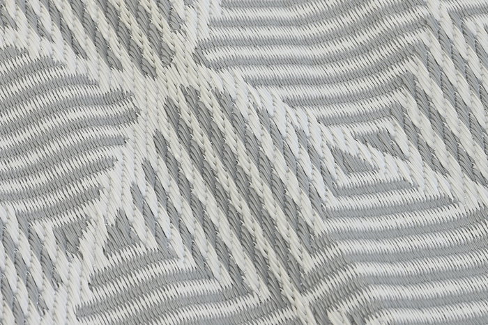 DKD Home Decor 6 Unidades Alfombra Poliéster Azul Beige Blanco 150 x 150 x 1 cm