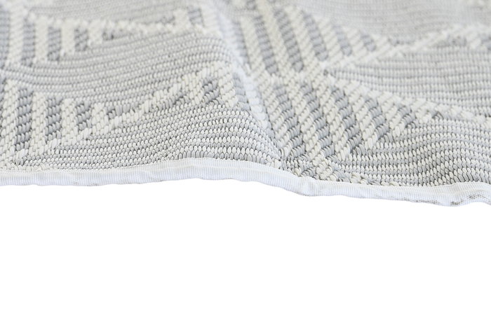 DKD Home Decor 6 Unidades Alfombra Poliéster Azul Beige Blanco 150 x 150 x 1 cm