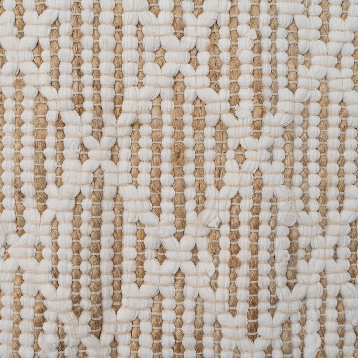 Alfombra Blanco-Natural Yute-Algodón 160 X 240 cm