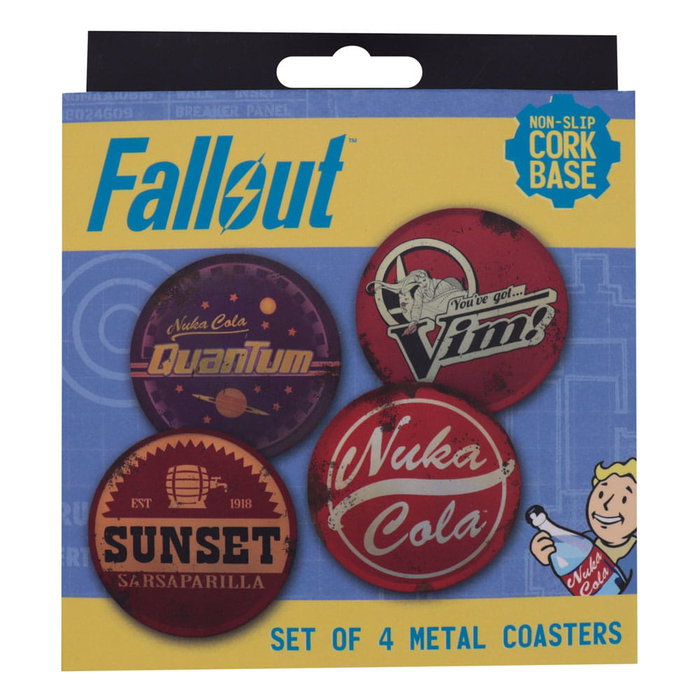 FaNaTtik Pack de 4 Posavasos Metal Drinks Fallout