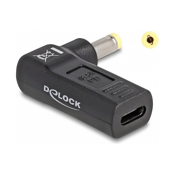 DeLOCK Adaptador de carga USB Type-C™ a HP 4,8 x 1,7 mm 90° DeLOCK Adaptador de carga USB Type-C™ a HP 4,8 x 1,7 mm 90°