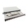 Helos Spleissbox LWL 19 pulg 12 x LC Duplex OM4, Gris