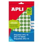 Apli Etiquetas Adhesivas Circulares Ø10mm Verde