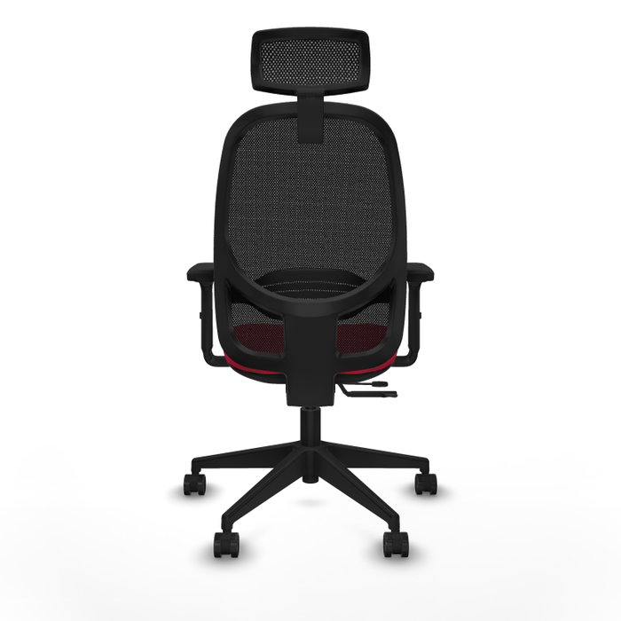 PIQUERAS Y CRESPO Silla de oficina Cilanco con mecanismo Sincro/Traslack, Rojo y Negro