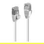 LINDY Patchkabel Cat.6A F/UTP Ultra Slim, Cable de Red Gris 1.5 m