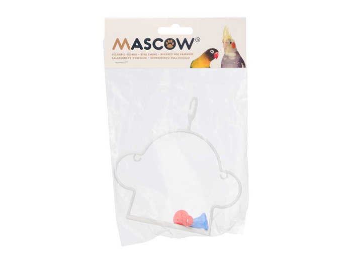 Masco Columpio Cascabeles Accesorio Jaula Blanco 13.5x13x0.3 cm (Set de 24)