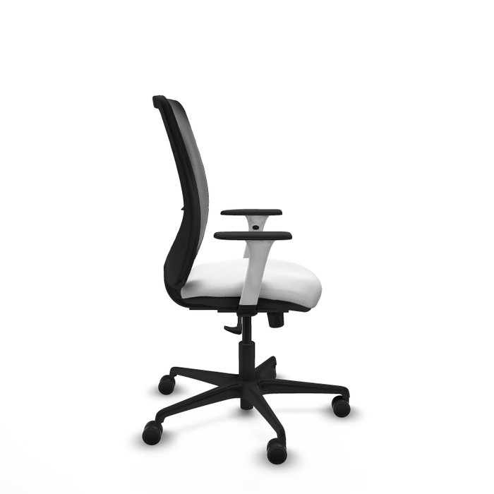 PIQUERAS Y CRESPO Silla de oficina Zulema con Mecanismo Sincro, Tela Blanca y Malla Negra PIQUERAS Y CRESPO Silla de oficina Zulema con Mecanismo Sincro, Tela Blanca y Malla Negra