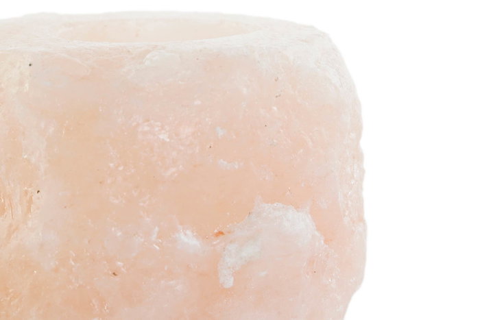 DKD Home Decor Portavelas de Sal del Himalaya Rosa