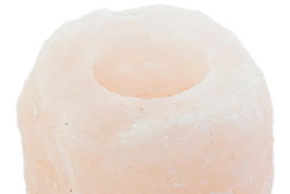 DKD Home Decor Portavelas de Sal del Himalaya Rosa