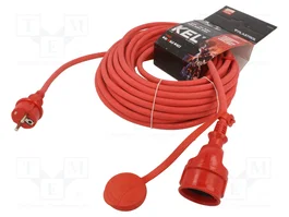 KEL Prolongador de alimentación H05RR-F 3G1,5mm2 15m Rojo