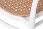 DKD Home Decor Silla Blanco Marron 52 x 86.5 x 56 cm (4 Unidades) Simil Ratan Apilable