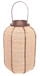 DKD Home Decor Portavelas de Yute y Bambú Natural