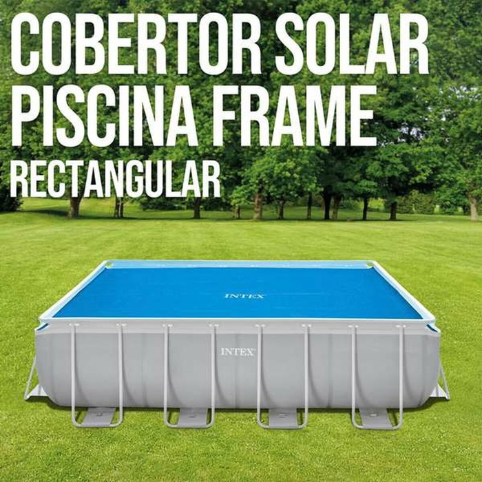 Intex Cobertor Solar para Piscina Frame Rectangular 378x186 cm, azul