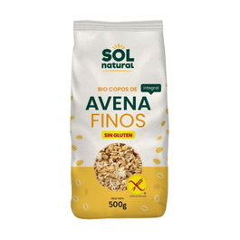 Sol Natural Copos de Avena Finos Bio Sin Gluten Integral 500g