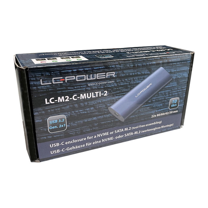 LC-Power Caja externa SSD M.2 USB 3.2 Gen2 LC-M2-C-MULTI-2 10 Gbit/s