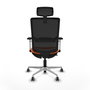 PIQUERAS Y CRESPO Silla de oficina Haches Naranja/Negro