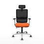 PIQUERAS Y CRESPO Silla de oficina Haches Naranja/Negro