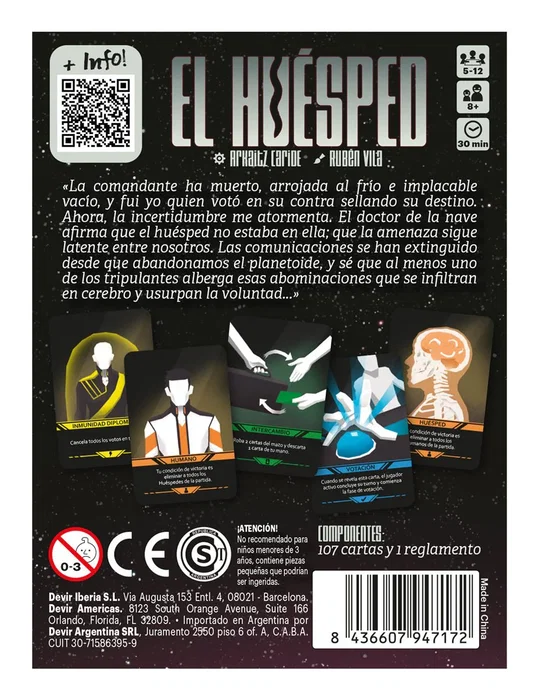 Devir El Huésped Pocket Juego de Cartas