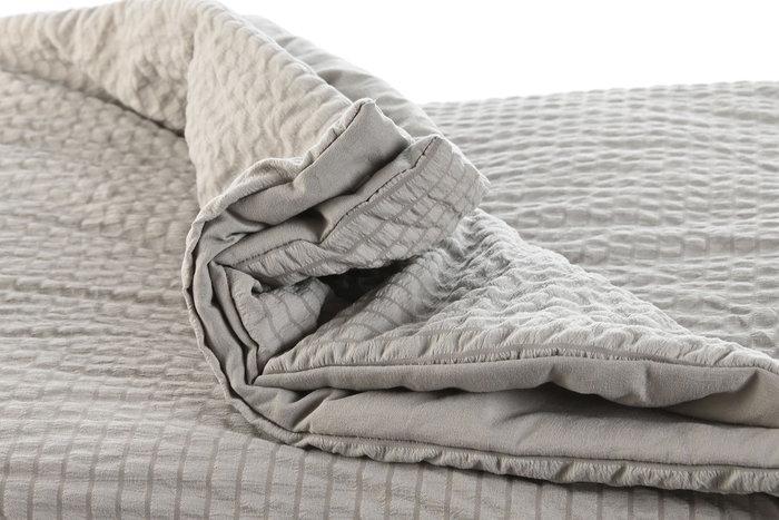 DKD Home Decor Colcha Boho 1c25 Gris Claro 260 x 180 cm