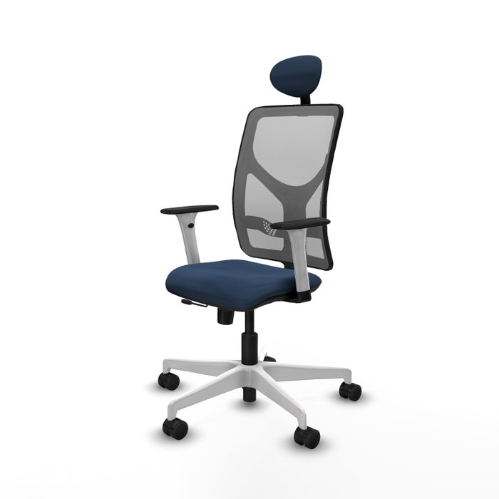 PIQUERAS Y CRESPO Silla de oficina Motilla Azul Marino y Gris