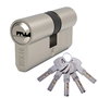 Ifam Cilindro STR3535 716510 Níquel 35x35mm Cilindro de Seguridad Europerfil con 5 Llaves de Acero Niqueladas