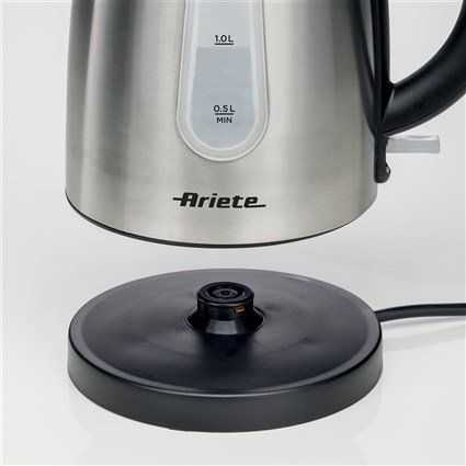 Ariete 2847 Hervidor de Acero Inoxidable 1.7L con Apagado Automático y Visor de Nivel de Agua Ariete 2847 Hervidor de Acero Inoxidable 1.7L con Apagado Automático y Visor de Nivel de Agua