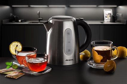 Ariete 2847 Hervidor de Acero Inoxidable 1.7L con Apagado Automático y Visor de Nivel de Agua Ariete 2847 Hervidor de Acero Inoxidable 1.7L con Apagado Automático y Visor de Nivel de Agua