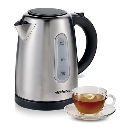 Ariete 2847 Hervidor de Acero Inoxidable 1.7L con Apagado Automático y Visor de Nivel de Agua Ariete 2847 Hervidor de Acero Inoxidable 1.7L con Apagado Automático y Visor de Nivel de Agua