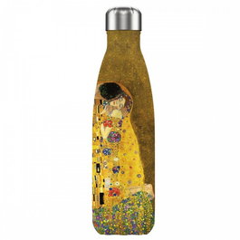 Enesco Botella Isotérmica El Beso de Klimt - Acero Inoxidable, 50 cl, Doble Pared, 12-24h Frío/Calor, Libre de BPA