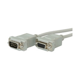 VALUE 11.99.6233 Cable RS232 DB9 ST/BU 3M Macho/Hembra Gris