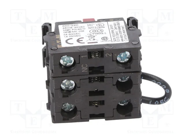 Eaton M22-K02SMC10 Elemento de contacto 121474 2 contactos NC autovigilados con montaje por tornillo