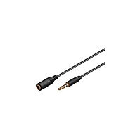 Goobay Cable de Extensión de Audio AUX > 3,5 mm 4 Pin Slim, 3 Metros, Negro