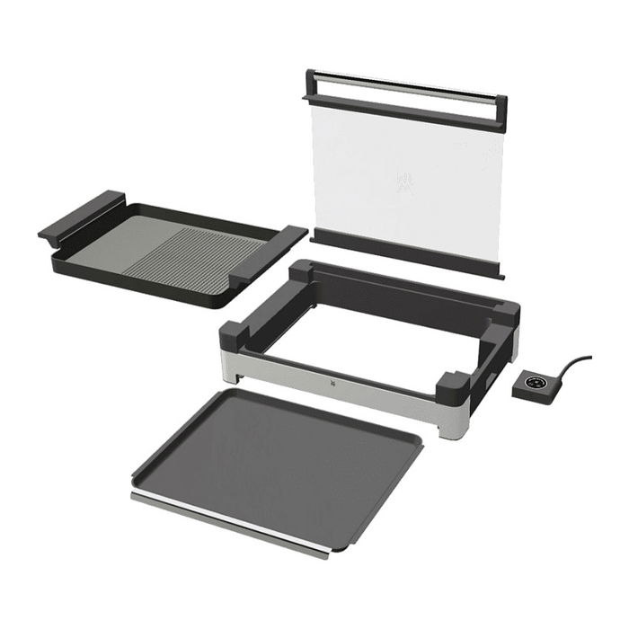 WMF Lono Tischgrill - Parrilla Eléctrica de Mesa para Interiores, Ideal para Fondue y Raclette, Acero Inoxidable Cromargan WMF Lono Tischgrill - Parrilla Eléctrica de Mesa para Interiores, Ideal para Fondue y Raclette, Acero Inoxidable Cromargan