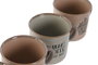 DKD Home Decor Set de 4 Tazas de Gres Azul Rosa 7.6 x 6 x 7 cm Capacidad 180ml Apto Microondas y Lavavajillas