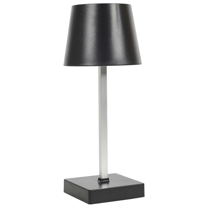 Home Deco Factory Lámpara LED Táctil Negra con 3 Intensidades de Luz, Funciona con Pilas AAA, 12 LEDs COB, Decoración Moderna