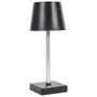 Home Deco Factory Lámpara LED Táctil Negra con 3 Intensidades de Luz, Funciona con Pilas AAA, 12 LEDs COB, Decoración Moderna