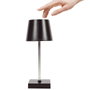Home Deco Factory Lámpara LED Táctil Negra con 3 Intensidades de Luz, Funciona con Pilas AAA, 12 LEDs COB, Decoración Moderna