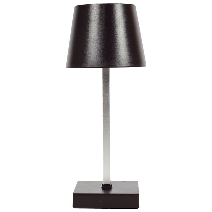 Home Deco Factory Lámpara LED Táctil Negra con 3 Intensidades de Luz, Funciona con Pilas AAA, 12 LEDs COB, Decoración Moderna