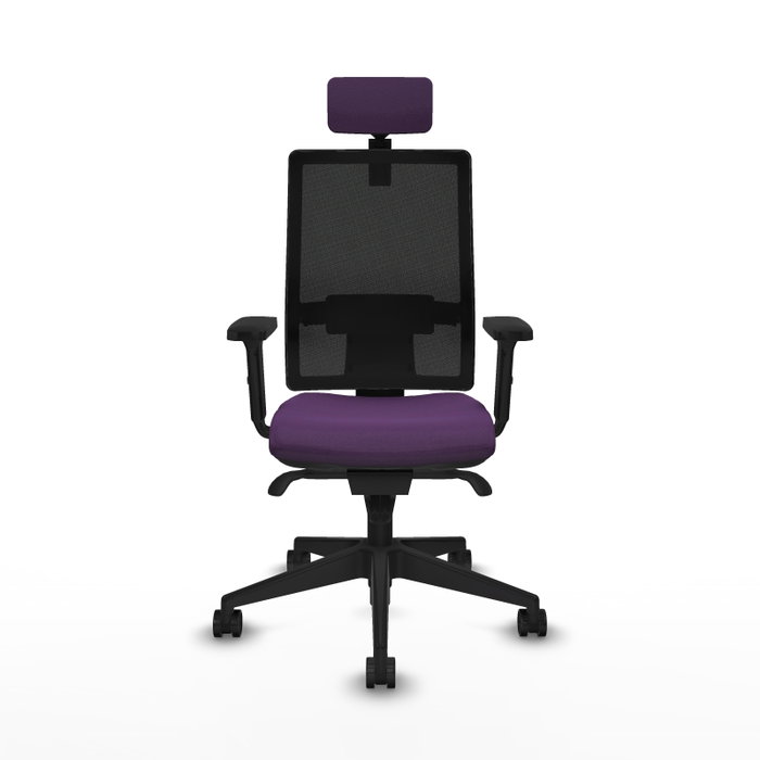 PIQUERAS Y CRESPO Silla de oficina Horna con mecanismo Sincro, morado y negro PIQUERAS Y CRESPO Silla de oficina Horna con mecanismo Sincro, morado y negro