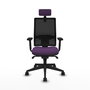 PIQUERAS Y CRESPO Silla de oficina Horna con mecanismo Sincro, morado y negro