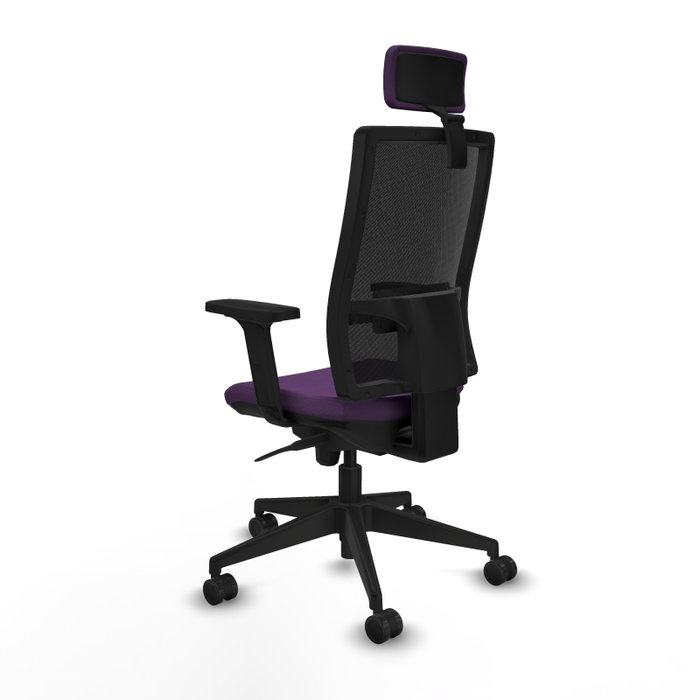 PIQUERAS Y CRESPO Silla de oficina Horna con mecanismo Sincro, morado y negro PIQUERAS Y CRESPO Silla de oficina Horna con mecanismo Sincro, morado y negro